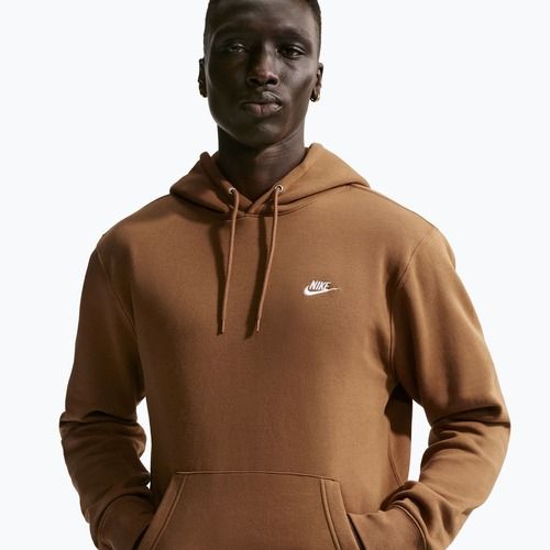 Vyriškas džemperis Nike Club Pullover Hoodie ale brown/ale brown/white