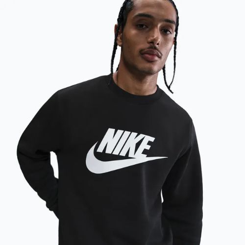 Vyriškas džemperis Nike Sportswear Club Graphic Fleece Crew black/white