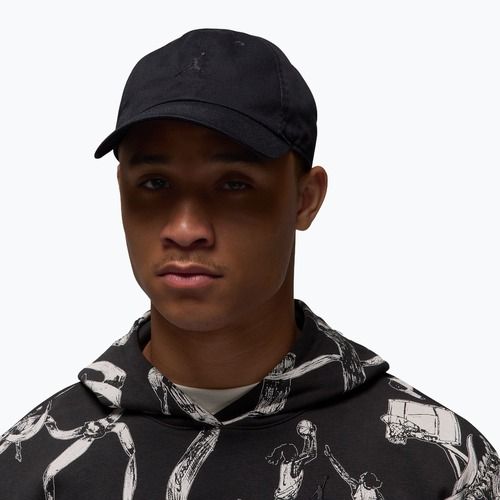 Kepurė su snapeliu Jordan Club Unstructured Curved-Bill black/black