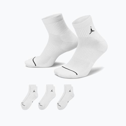 Kojinės Jordan Everyday Ankle 3 pairs white/black