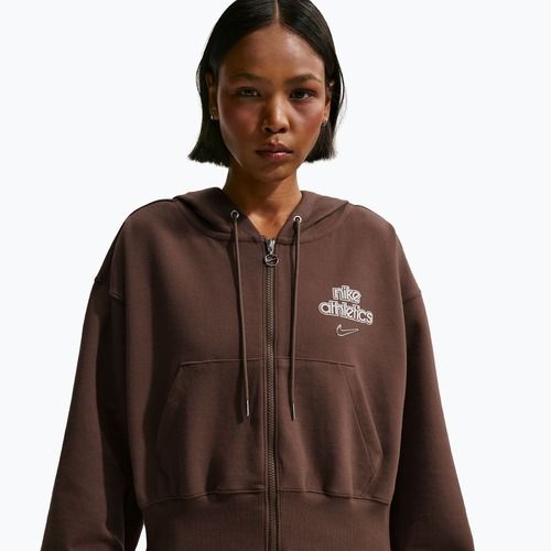 Moteriškas džemperis Nike Phoenix Full-Zip Hoodie light chocolate