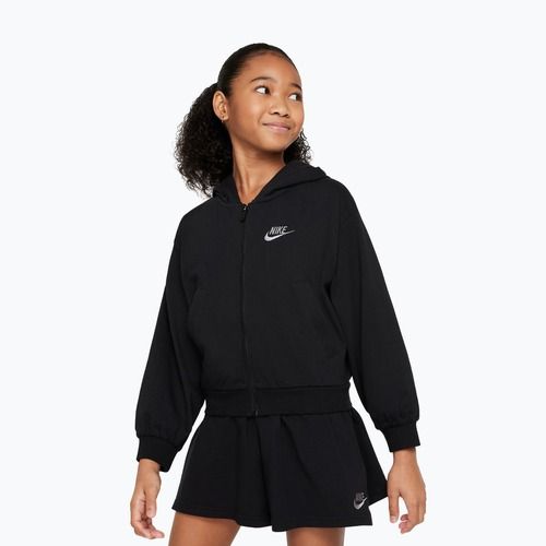 Vaikiškas džemperis Nike Sportswear Full Zip Hoodie black/flat pewter