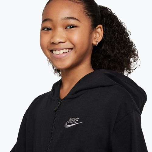Vaikiškas džemperis Nike Sportswear Full Zip Hoodie black/flat pewter