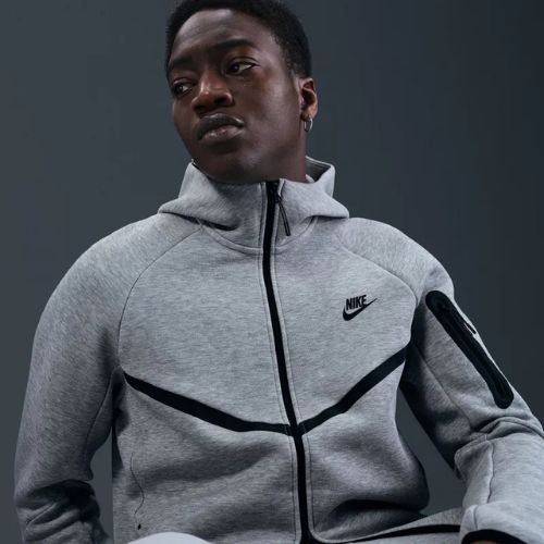 Vyriškas džemperis Nike Tech Windrunner Full Zip Cave Dark Grey Heather/Black