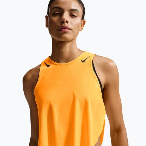 Moteriški bėgimo marškinėliai Nike AeroSwift Dri-Fit ADV Cropped Tank Top laser orange/black