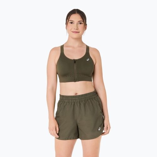 Sportinė liemenėlė ASICS Road Combination Zip dark olive