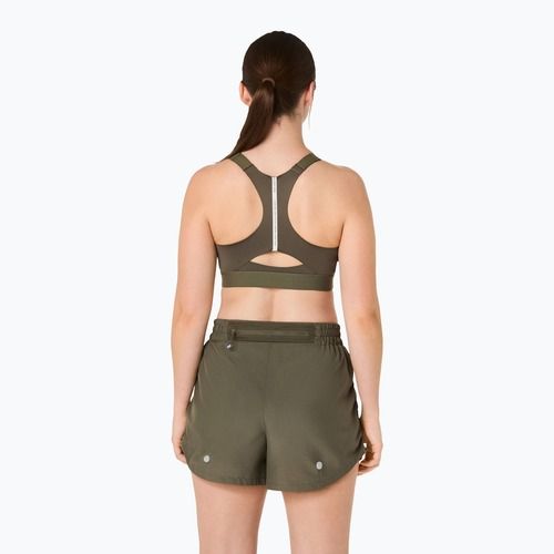 Sportinė liemenėlė ASICS Road Combination Zip dark olive