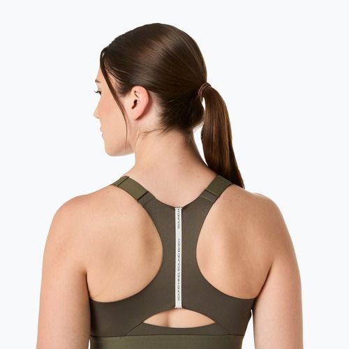 Sportinė liemenėlė ASICS Road Combination Zip dark olive