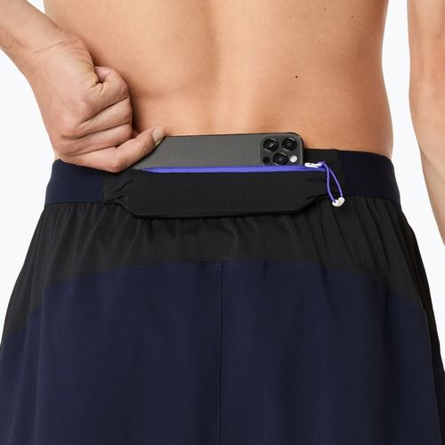 Vyriški bėgimo šortai ASICS Fujitrail All Over Print 5IN midnight/cobalt burst/cream