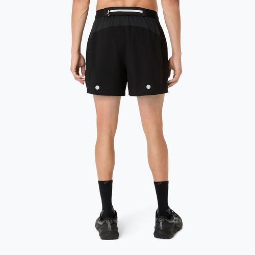 Vyriški bėgimo šortai ASICS Fujitrail All Over Print 5IN performance black/carbon/cream