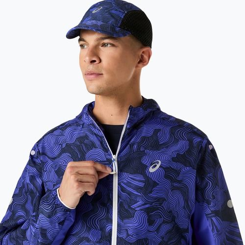 Moteriška bėgimo striukė ASICS Fujitrail Packable cobalt burst/indigo blue/cream