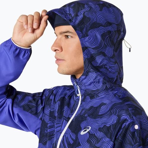 Moteriška bėgimo striukė ASICS Fujitrail Packable cobalt burst/indigo blue/cream