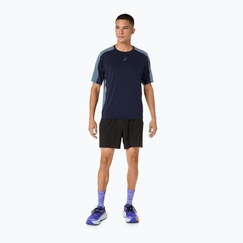 Vyriški bėgimo marškinėliai ASICS Fujitrail Elite SS Top midnight/ironclad