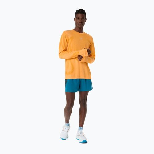 Vyriški bėgimo marškinėliai ilgomis rankovėmis ASICS Road Seamless LS yellow