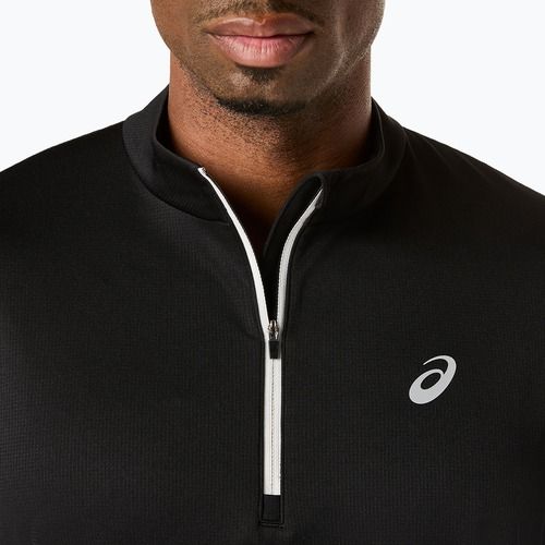 Vyriški bėgimo marškinėliai ilgomis rankovėmis Asics Icon LS 1/2 Zip performance black/cream