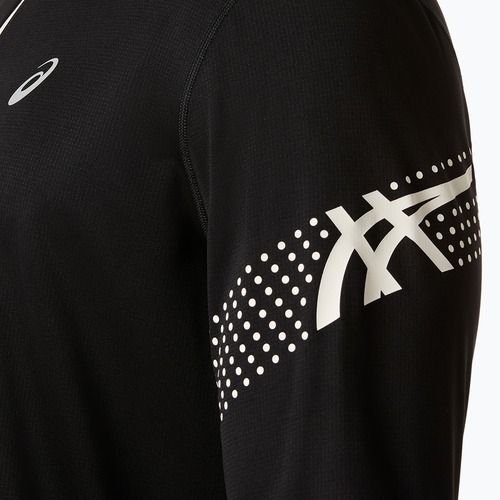 Vyriški bėgimo marškinėliai ilgomis rankovėmis Asics Icon LS 1/2 Zip performance black/cream