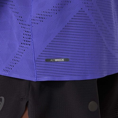 Vyriški bėgimo marškinėliai ASICS Metarun SS Top cobalt burst