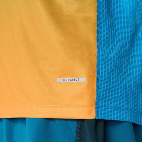 Vyriški bėgimo marškinėliai ASICS Road Fade Singlet Aegean Blue/Yamabuki