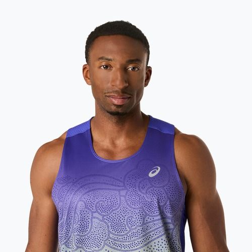 Vyriški bėgimo marškinėliai ASICS Road Fade Singlet cobalt burst/illuminate green