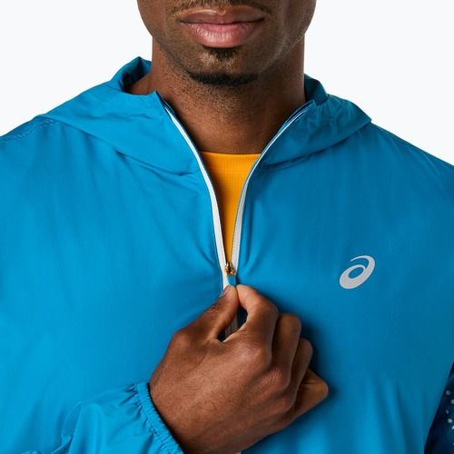 Vyriška bėgimo striukė ASICS Icon Aegean Blue/Cream