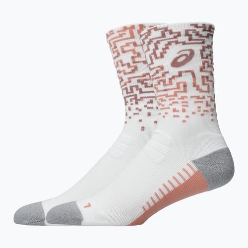 Kojinės ASICS Performance Run Crew brilliant white/morganite/pearl pink
