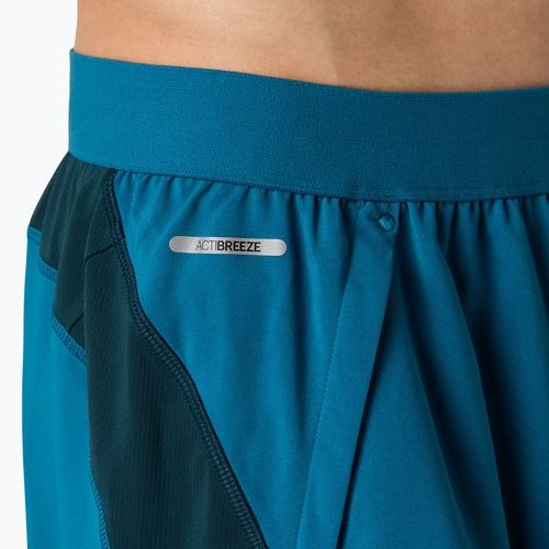 Vyriški bėgimo šortai ASICS Road 5IN tranquil teal/dark teal/yamabuki