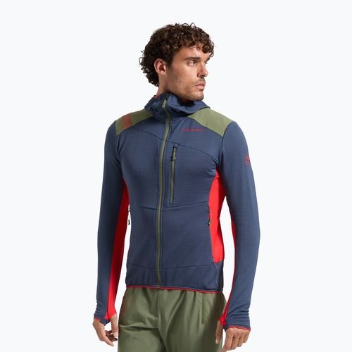Vyriškas flisinis džemperis La Sportiva Aequilibrium Thermal Hoody night sky/mountain red