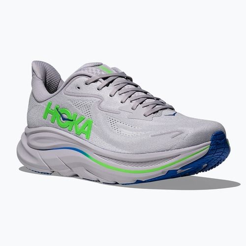 Vyriški bėgimo batai HOKA Clifton 10 Wide ash grey/neon green
