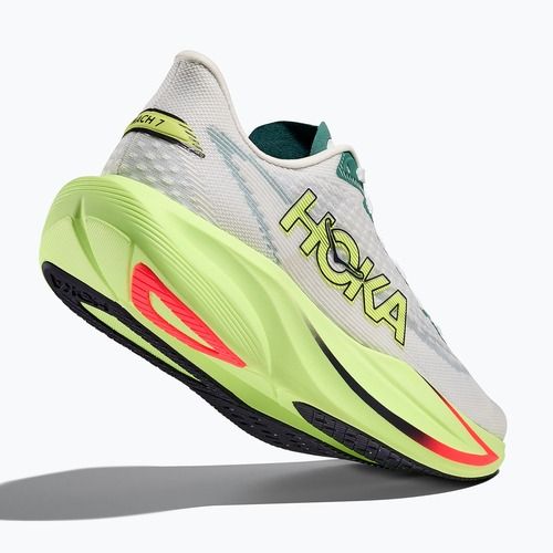 Moteriški bėgimo bateliai HOKA Mach 7 frost/neon yuzu