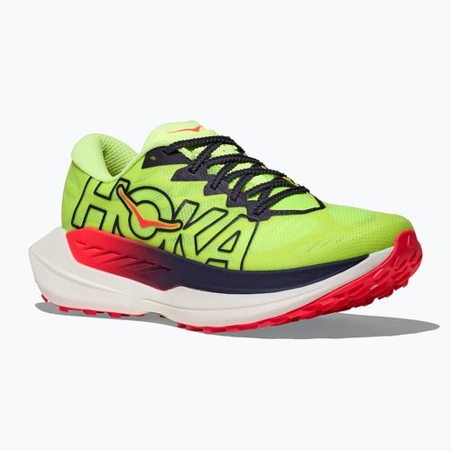 Moteriški bėgimo bateliai HOKA Rocket X Trail neon yuzu/neon flame