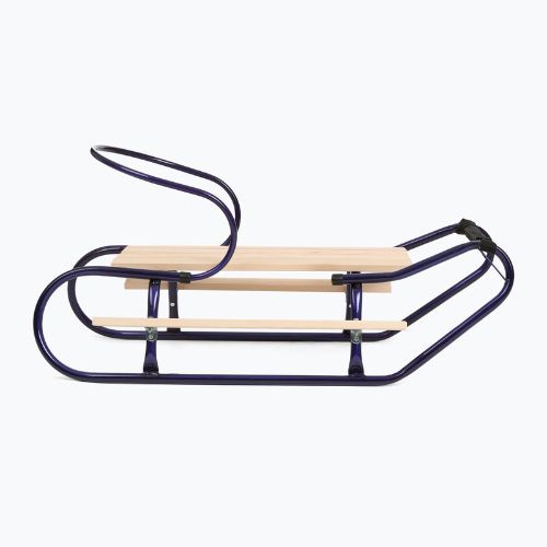 Metalinės rogės HUMBAKA with backrest and footrests navy