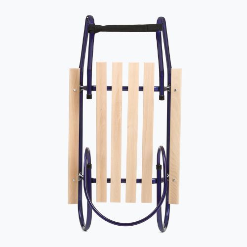 Metalinės rogės HUMBAKA with backrest and footrests navy