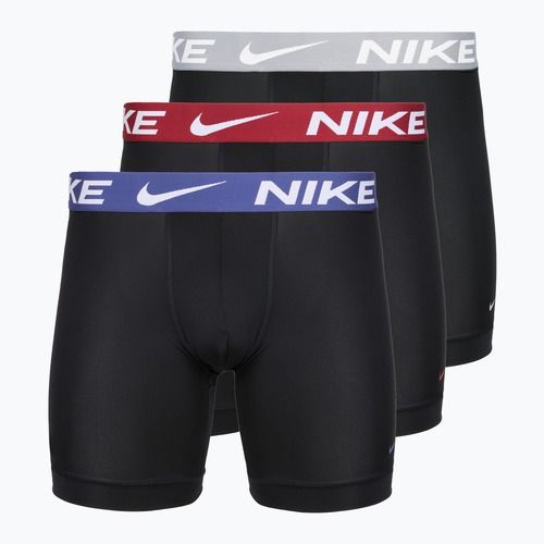 Vyriškos trumpikės Nike Essential Micro 3 pairs black/sapphire/wolf grey/team crimson