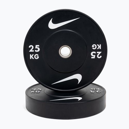 Bumperinės svorio plokštės Nike Strength Rubber Bumper Plates 25 kg black/white