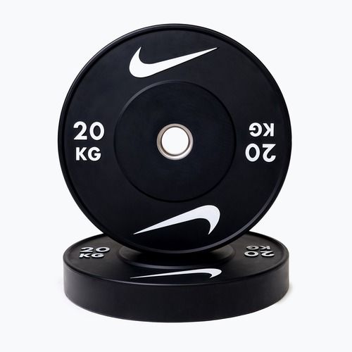 Bumperinės svorio plokštės Nike Strength Rubber Bumper Plates 20 kg black/white