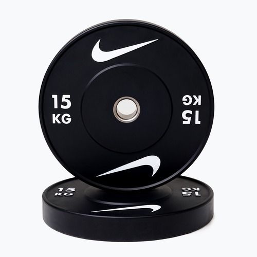 Bumperinės svorio plokštės Nike Strength Rubber Bumper Plates 15 kg black/white
