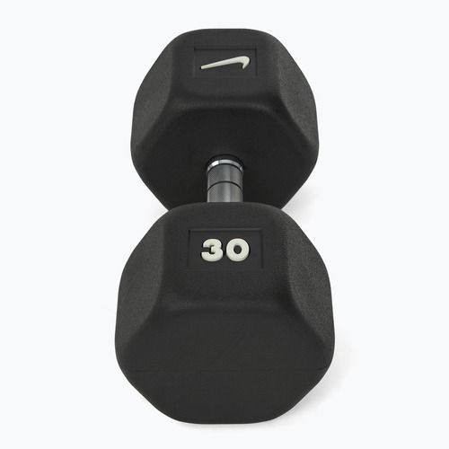 Gumuota hantelė Nike Strength Hex Dumbbell 30 kg black/white