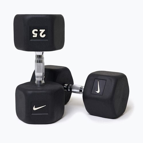Gumuota hantelė Nike Strength Hex Dumbbell 25 kg black/white