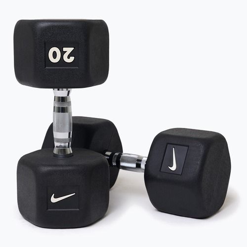 Gumuota hantelė Nike Strength Hex Dumbbell 20 kg black/white