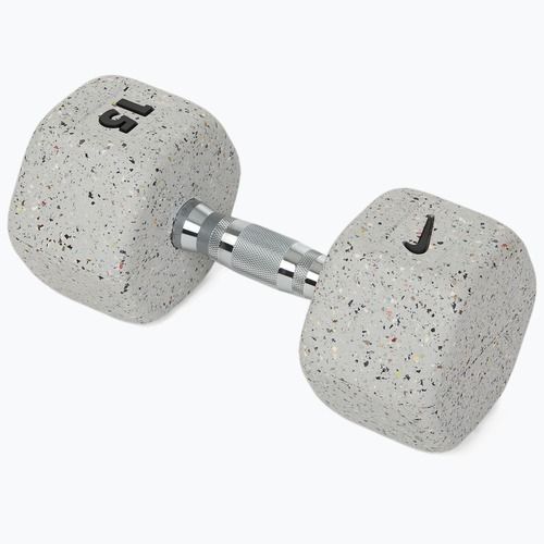 Gumuota hantelė Nike Strength Grind Hex Dumbbell 15 kg wolf grey