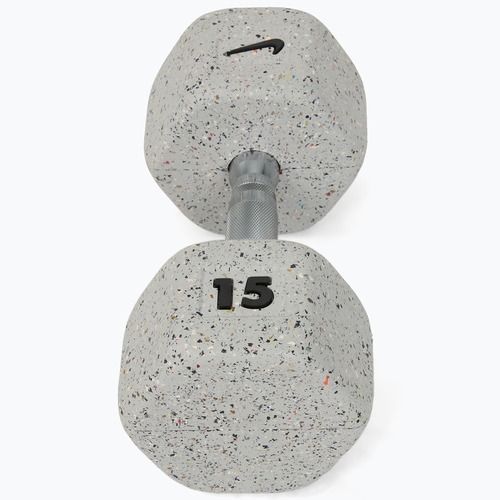Gumuota hantelė Nike Strength Grind Hex Dumbbell 15 kg wolf grey