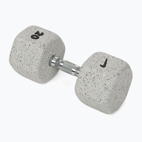 Gumuota hantelė Nike Strength Grind Hex Dumbbell 20 kg wolf grey