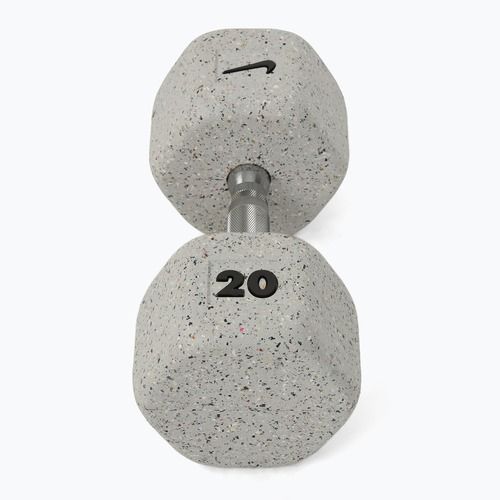 Gumuota hantelė Nike Strength Grind Hex Dumbbell 20 kg wolf grey