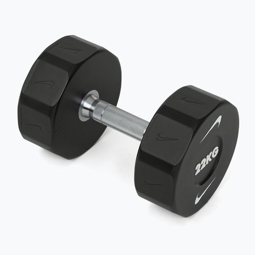 Chromuota hantelė Nike Strength Pro Urethane Dumbbell 22 kg black/white