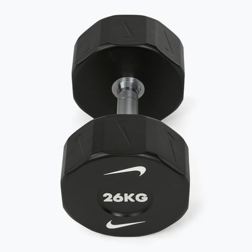 Chromuota hantelė Nike Strength Pro Urethane Dumbbell 26 kg black/white