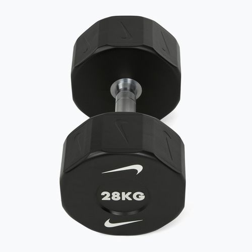 Chromuota hantelė Nike Strength Pro Urethane Dumbbell 28 kg black/white