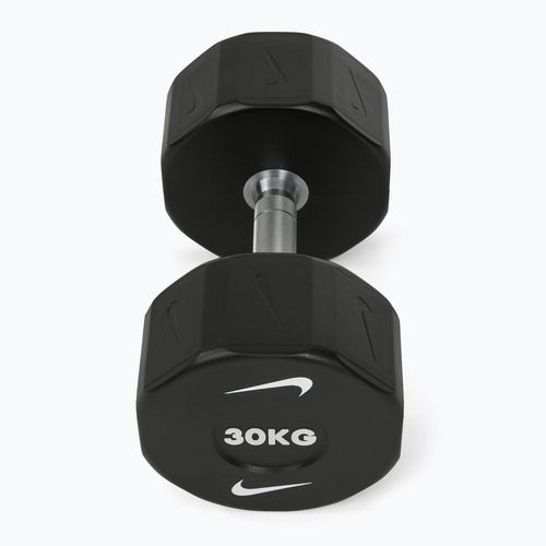 Chromuota hantelė Nike Strength Pro Urethane Dumbbell 30 kg black/white