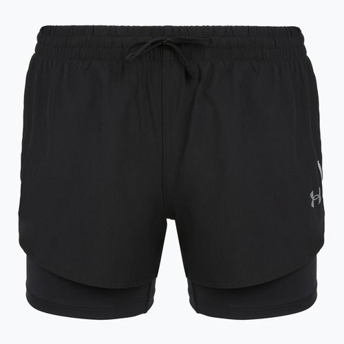 Moteriški bėgimo šortai Under Armour Velociti Pro 4" 2N1 ultimate black/ultimate black/ultimate black