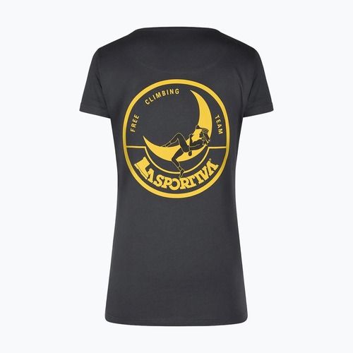 Moteriški marškinėliai La Sportiva Climbing on the Moon black/yellow