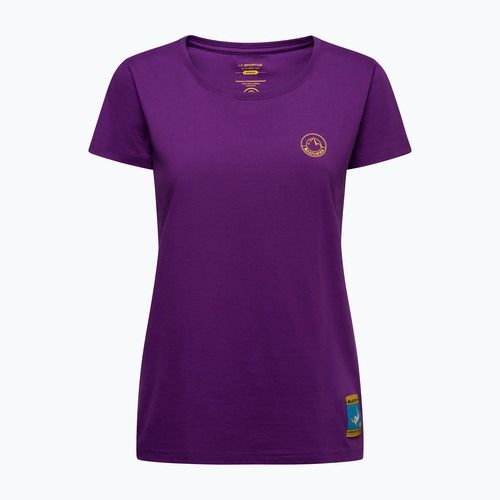 Moteriški marškinėliai La Sportiva Climbing on the Moon viola/giallo